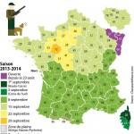 Infographie sur les dates d'ouverture de la chasse