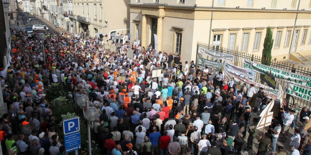 manifestation des chasseurs dans les landes