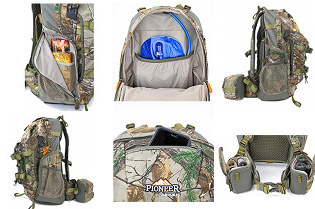 Compartiments de rangements du sac Pioneer 1600 RT de Vanguard